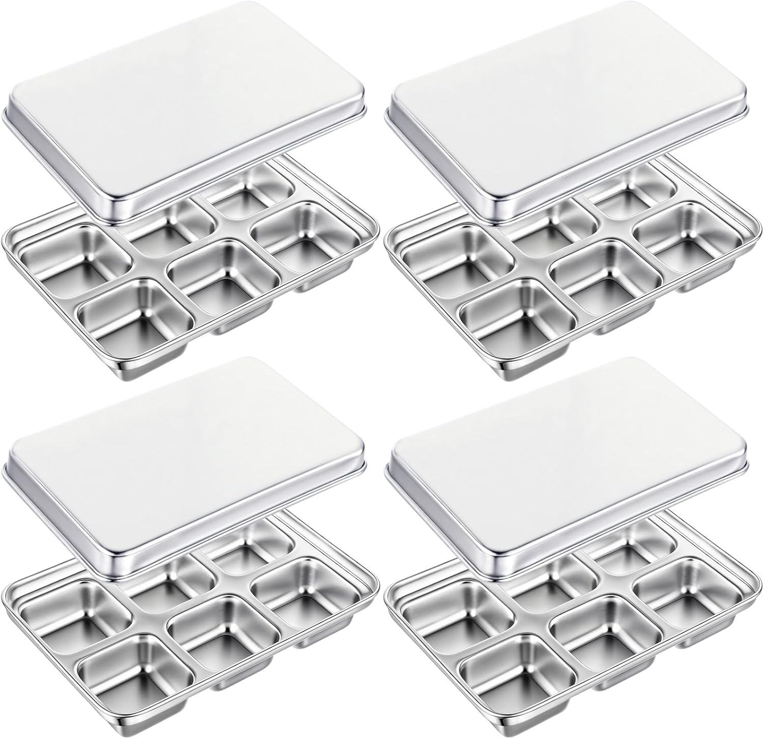 Shop Stainless Steel Ice Cube Trays | 4-Pack, 24 Large Cubes