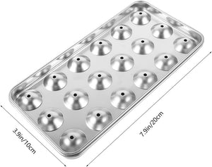 Ecozoi - Eco-friendly, Stainless Steel Ice Cube Trays 4-Pack for 72 small - round ice cubes, BPA-free