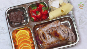 Stainless Steel Dinner Plates, Reusable, 5 Compartments, 2 Pack