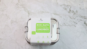 Ecozoi Stainless Steel Bento Lunch Box for Kids and Adults, 3 Compartment, Solid Print, 3 Tier Leak Proof, 75 oz