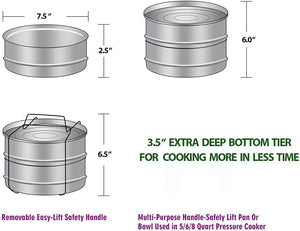 Instant Pot Insert Pans, Pot-in-Pot Pans for 3 Qt / 5 Qt Pressure Cookers freeshipping - ecozoi