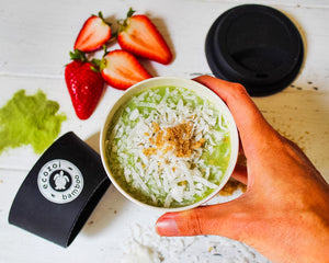 Ecozoi Reusable Bamboo Coffee Cups with Silicon Lid and sleeve, size 16 oz or 400 ml, Set of 2 freeshipping - ecozoi