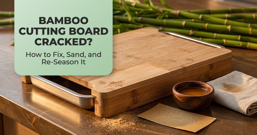 Bamboo Cutting Board Cracked? How to Fix, Sand, and Re-Season It