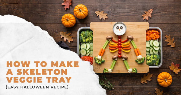 How to Make a Skeleton Veggie Tray (Easy Halloween Recipe)