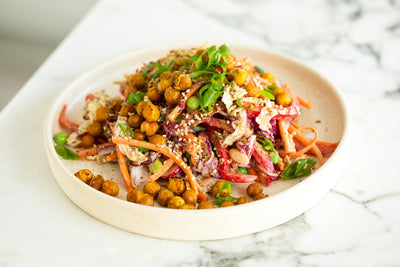 Summer Chickpea Salad in a Food Jar