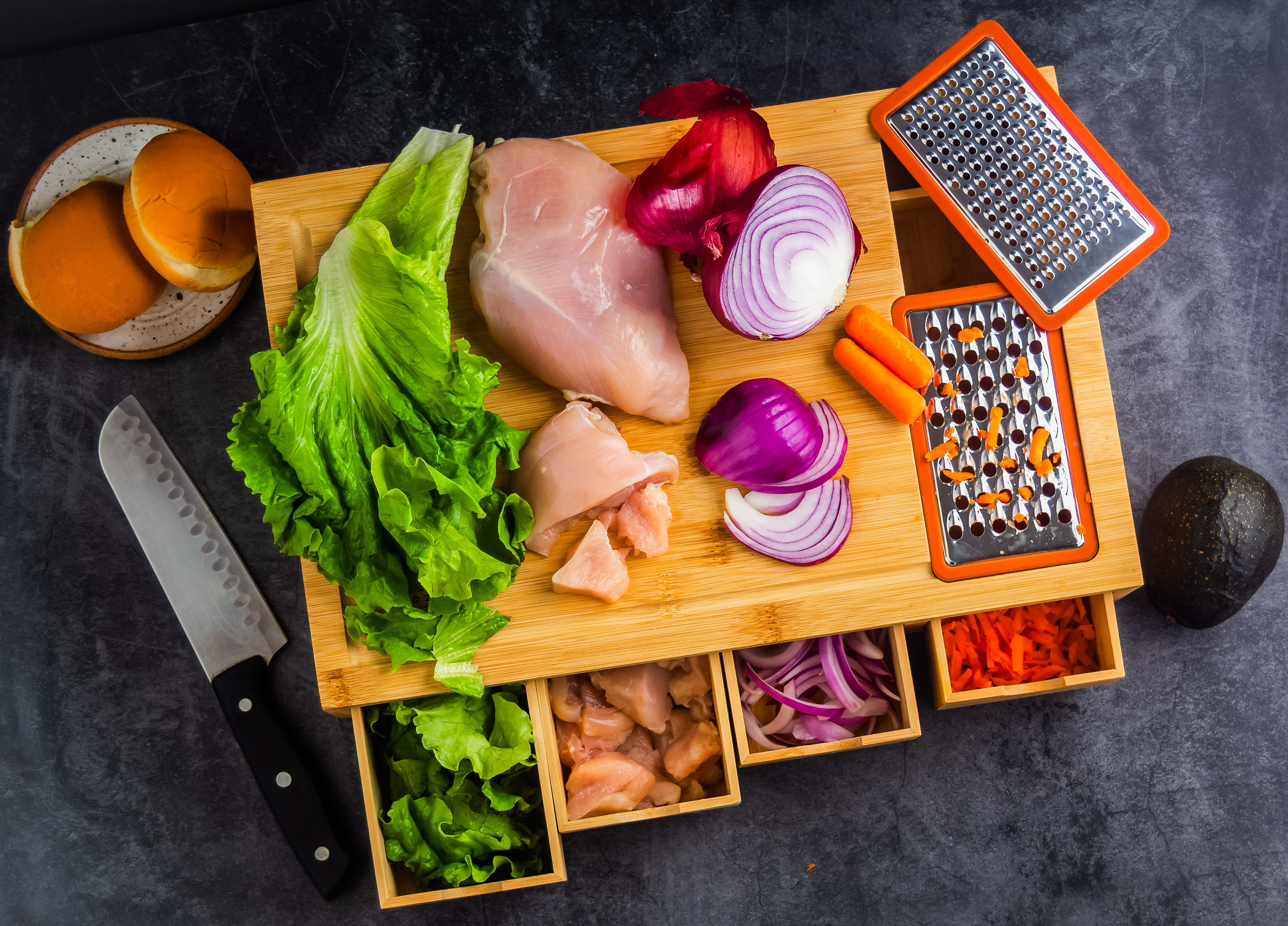 Buy Eco Friendly Cutting Board With Trays - Ecozoi