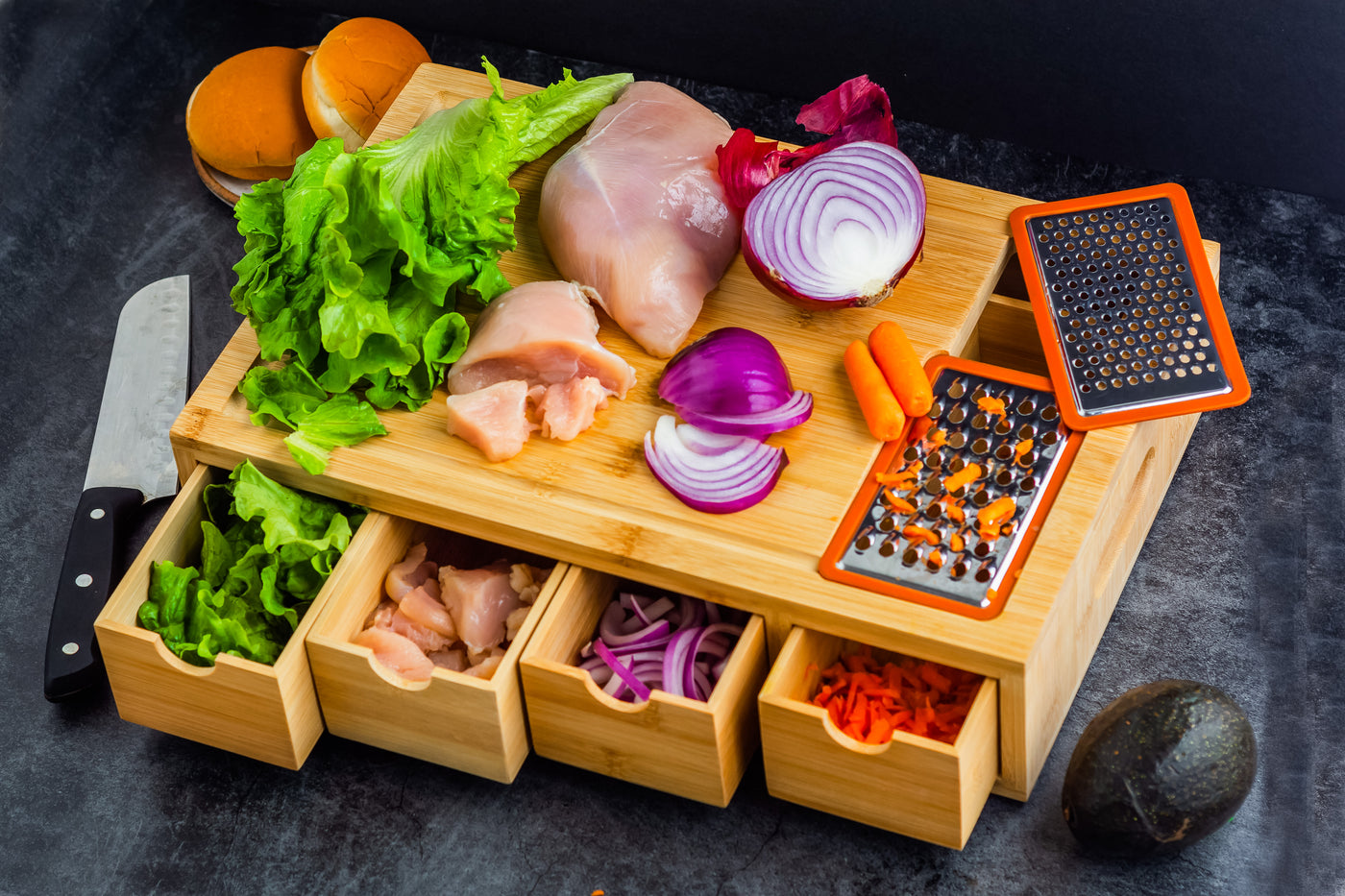 Bamboo Cutting Boards & Organizers