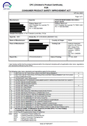 Ecozoi Stainless Steel Bento Lunch Box for Kids and Adults, 3 Compartment, Solid Print, 3 Tier Leak Proof, 75 oz