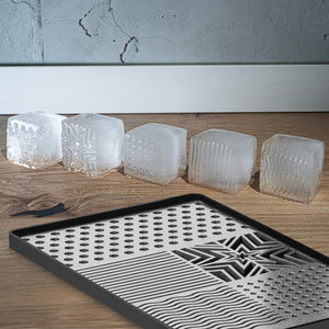 Ecozoi - Eco-friendly, Stainless Steel Ice Cube Stamp Tray, Silicone Ice Cube Tray, Stainless Steel Ice Tongs, BPA-free