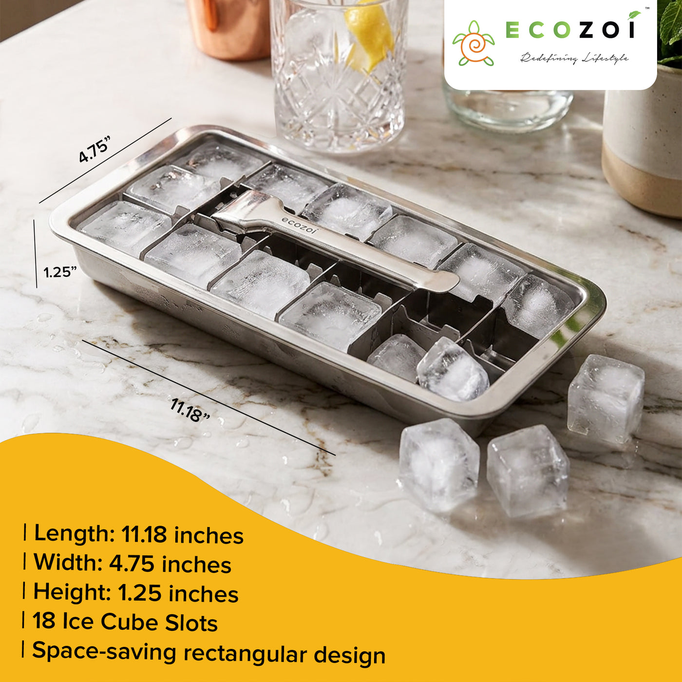 Buy Premium Aluminum & BPA-Free Large Ice Cube Trays Online