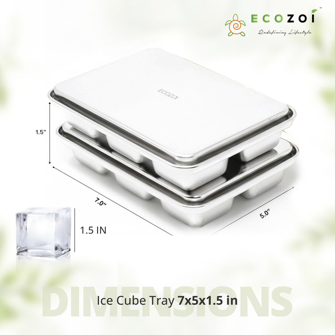 Shop Stainless Steel Ice Cube Trays | 4-Pack, 24 Large Cubes