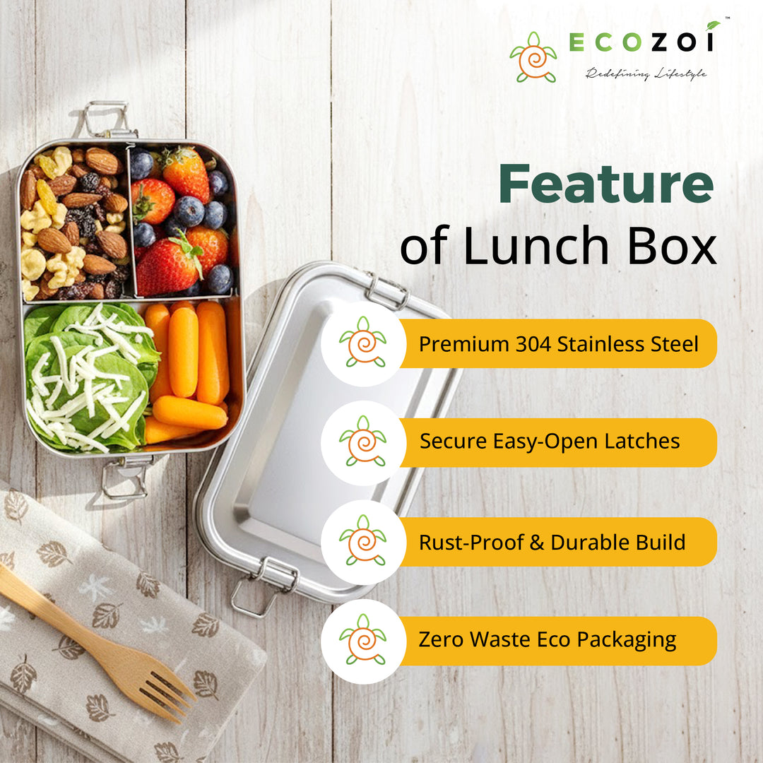 Shop 50 oz Leakproof Stainless Steel 3-Compartment Bento