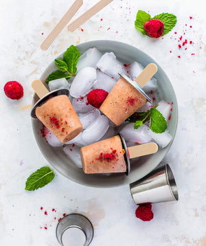 Ecozoi - Eco-friendly, 6 Mini Round Stainless Steel Popsicle Molds, 6 Reusable Bamboo Sticks, 6 Silicone Gaskets, BPA-free