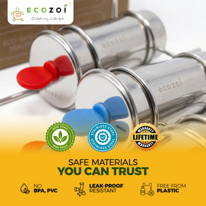 Ecozoi Stainless Steel Ice Pop Molds and Rack, Ice Cream Molds and Rounds with Reusable Stainless Steel Sticks