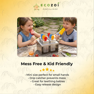 Stainless Steel Popsicle Molds, Mini Square with Stainless Steel Sticks