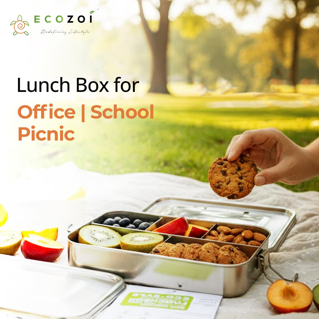 Buy 50 Oz Leak-Proof Stainless Steel 5-Compartment Bento Box – Ecozoi
