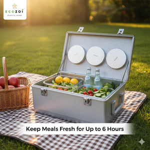 Stainless Steel Ice Packs For Lunch Bags and Coolers, 2 Pack Round Shape