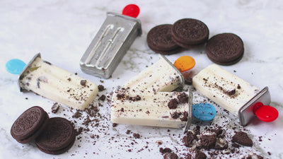 Ecozoi Stainless Steel Ice Pop Molds and Rack, Ice Cream Molds with Reusable Stainless Steel Sticks