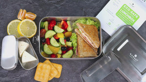 Stainless Steel Lunch Box, 2 Compartment Leak Proof, 50 Oz with Removable Divider