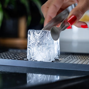 Ecozoi - Eco-friendly, Stainless Steel Ice Cube Stamp Tray, Silicone Ice Cube Tray, Stainless Steel Ice Tongs, BPA-free