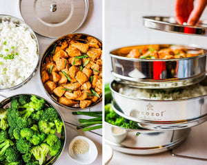 Instant Pot Insert Pans, Pot-in-Pot Pans for 6 Qt / 8 Qt Pressure Cookers, 3 Tier freeshipping - ecozoi