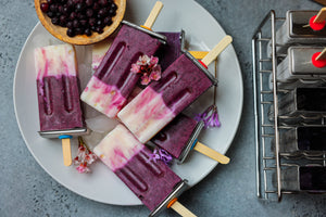 Ecozoi - Eco-friendly, 10 Square Stainless Steel Popsicle Molds, 10 Reusable Bamboo sticks, 10 silicone gaskets, BPA-free