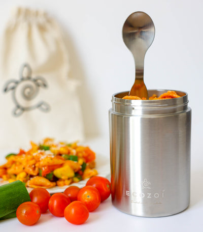 17 oz Eco-Friendly Stainless Steel Insulated Food Jar with Spork & Lunch Bag