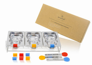 Ecozoi - Eco-friendly, 3 Cat-shaped Stainless Steel Popsicle Molds, 6 Reusable Stainless Steel Sticks, 6 Silicone Rings