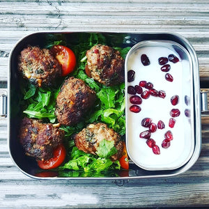 Ecozoi - Stainless steel 1-tier leak-proof bento lunch box, 24 oz, eco-friendly, reusable food container, silicone seal, stackable