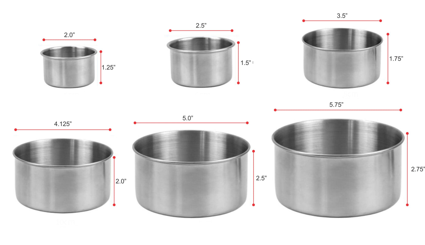Stainless Steel Eco Snack Containers, Leak Proof, 6 Pc Set with Cotton Carrying Case, 78 Oz or 2300 ml freeshipping - ecozoi